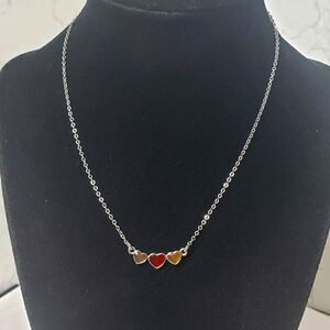 LIA SOPHIA RETIRED Triple Heart Necklace Valentine's Day